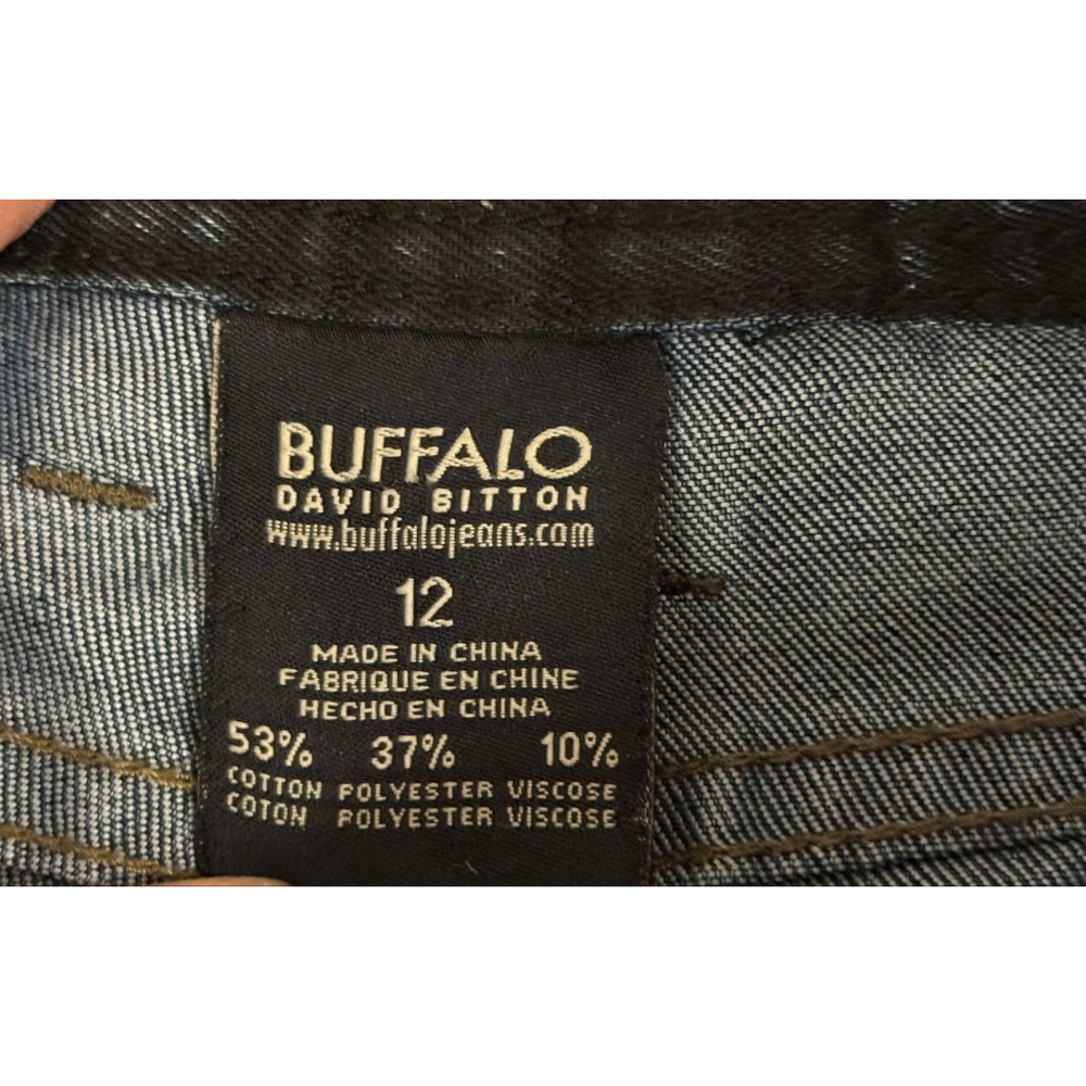 Buffalo David Bitton Boys Jeans Dark Wash Straight Leg Denim Sz 12 - Picture 9 of 10